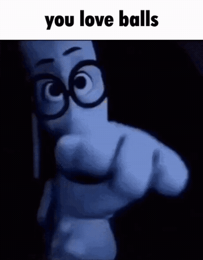 Cartoon Character In Glasses Pointing At Camera GIF