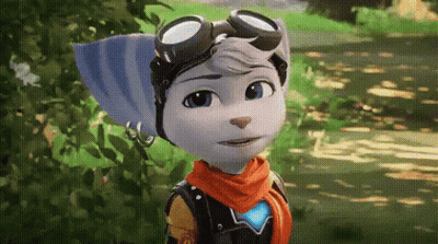 Cartoon Character In Goggles And Scarf Standing In Field GIF