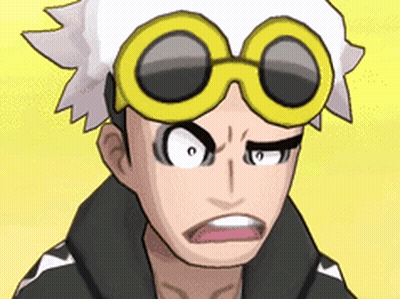 Cartoon Character In Goggles Making Funny Face GIF