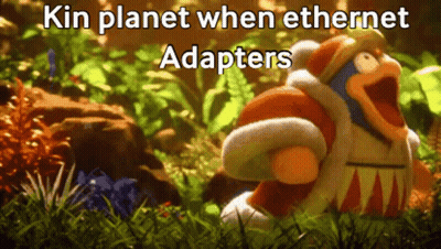Cartoon Character In Grass Saying Kin Planet When Ethernet Adapters GIF