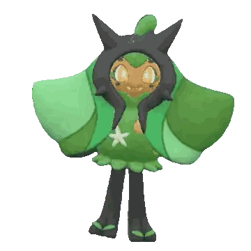 Cartoon Character In Green And Black Star Outfit Sticker