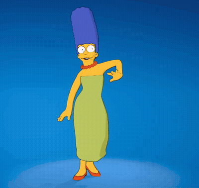 Cartoon Character In Green Dress Dancing GIF
