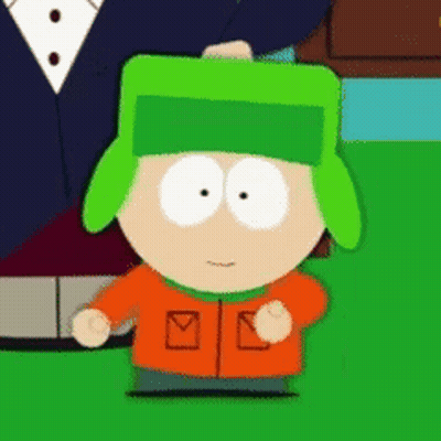 Cartoon Character In Green Hat And Orange Jacket On Green Field GIF