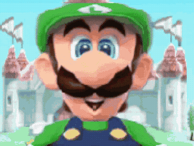 Cartoon Character In Green Hat And Overalls GIF