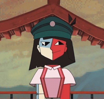 Cartoon Character In Green Hat And Red Shirt GIF