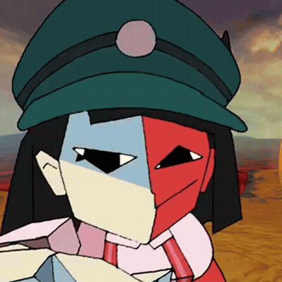 Cartoon Character In Green Hat Close Up GIF