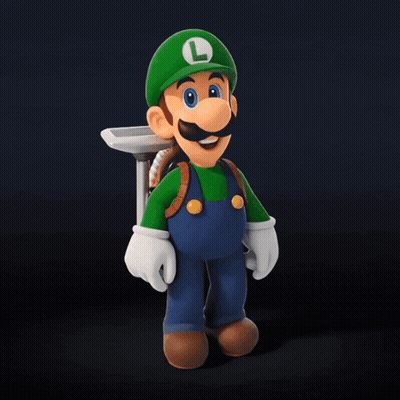 Cartoon Character In Green Hat Holding Hose GIF