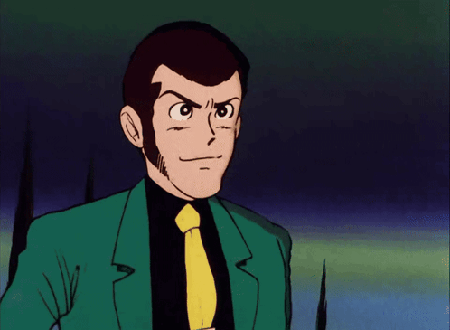 Cartoon Character In Green Jacket And Black Shirt GIF
