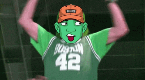 Cartoon Character In Green Jersey 42 GIF