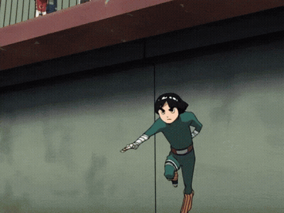 Cartoon Character In Green Outfit Running On Rope GIF