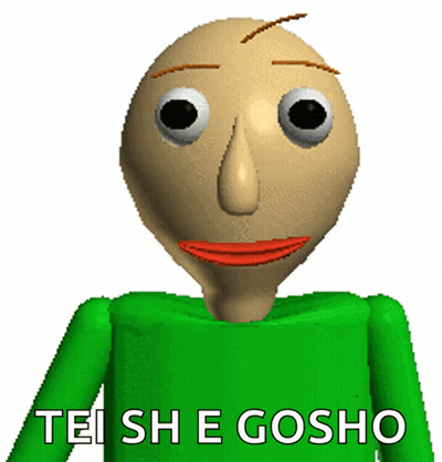 Cartoon Character In Green Shirt Says Teishe Gosho GIF