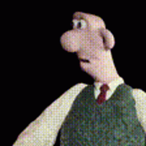 Cartoon Character In Green Vest And White Shirt GIF