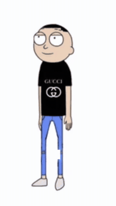 Cartoon Character In Gucci Shirt GIF