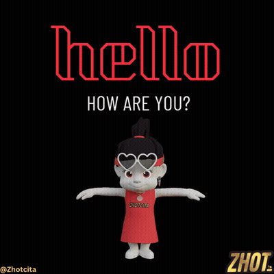 Cartoon Character In Heart Sunglasses Saying Hello GIF