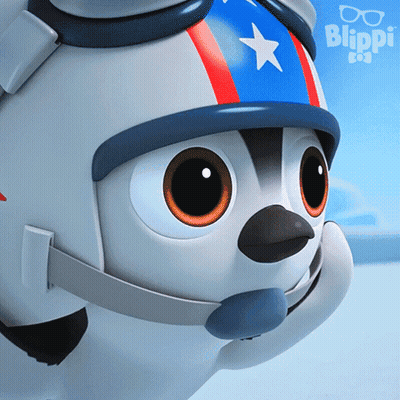 Cartoon Character In Helmet Saying Blippi GIF