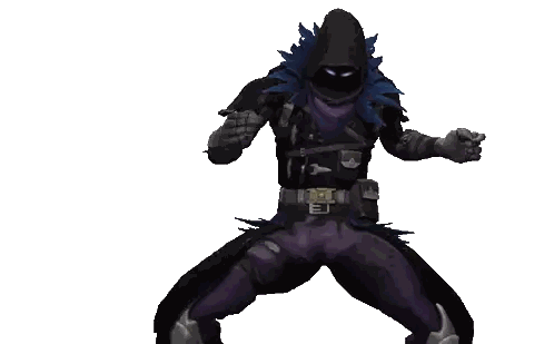 Cartoon Character In Hood And Purple Pants Sticker