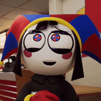 Cartoon Character In Jester Hat With Smiley Face GIF