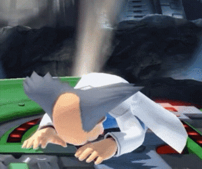 Cartoon Character In Lab Coat Laying On Back GIF