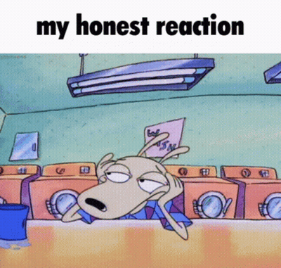 Cartoon Character In Laundromat Saying My Honest Reaction GIF