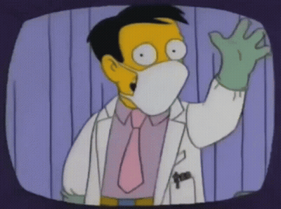 Cartoon Character In Mask And Gloves Waving GIF