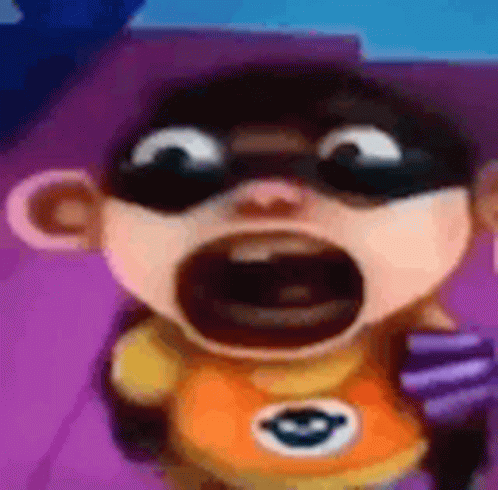 Cartoon Character In Mask And Sunglasses GIF