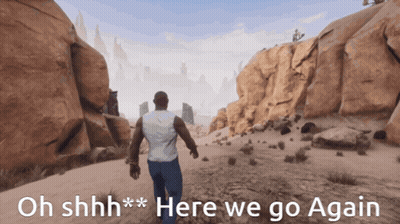Cartoon Character In Messy Bedroom Saying Here We Go Again GIF