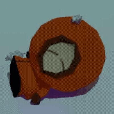 Cartoon Character In Orange Hoodie Standing Next To Another GIF