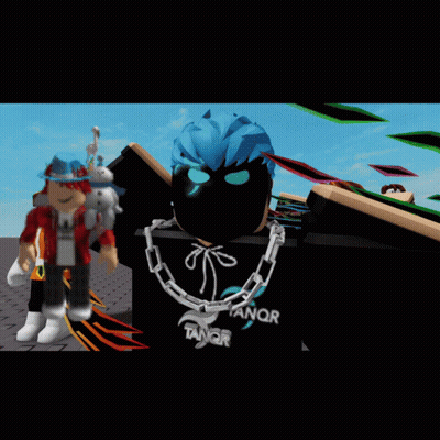Cartoon Character In Orange Vest And Blue Face Mask GIF