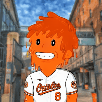Cartoon Character In Orioles Jersey GIF