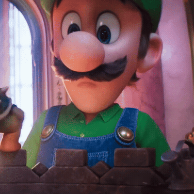 Cartoon Character In Overalls Close Up GIF