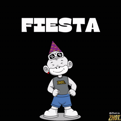 Cartoon Character In Party Hat And Sunglasses Saying Fiesta GIF