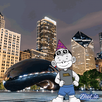 Cartoon Character In Party Hat Wearing Thot Shirt GIF