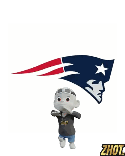 Cartoon Character In Patriots Flag Sticker