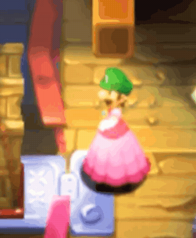Cartoon Character In Pink Dress And Green Hat GIF