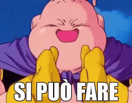 Cartoon Character In Purple Cape And Yellow Gloves Says Si Può Fare GIF