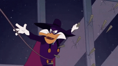 Cartoon Character In Purple Hat Dancing GIF