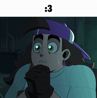 Cartoon Character In Purple Hat With Number 3 GIF