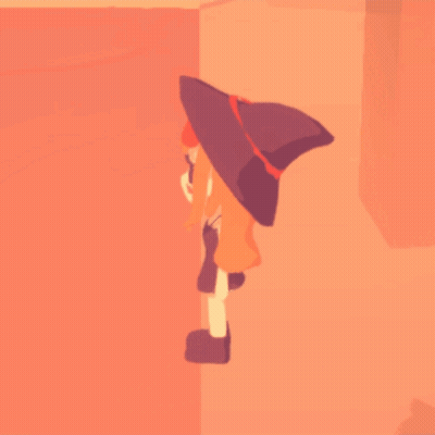 Cartoon Character In Purple Hat With Red Rim GIF