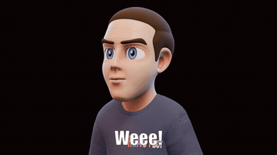 Cartoon Character In React Weee T-Shirt GIF