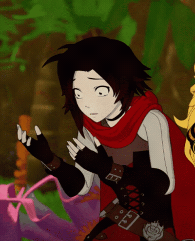 Cartoon Character In Red Cape Holding Flower GIF