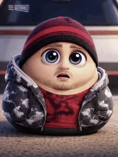 Cartoon Character In Red Hat And Gray Jacket GIF