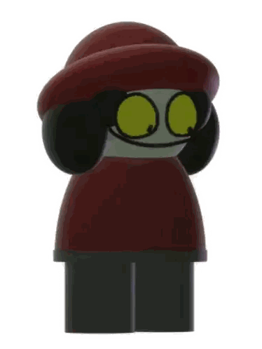 Cartoon Character In Red Hat And Shirt Sticker