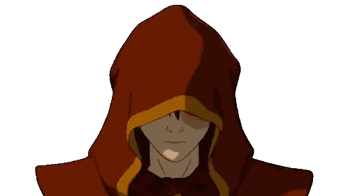 Cartoon Character In Red Hood With Yellow Trim Sticker