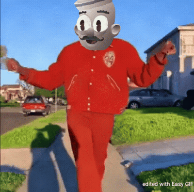 Cartoon Character In Red Jacket Number 24 Walking GIF
