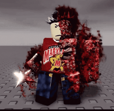 Cartoon Character In Red Maryland Shirt GIF