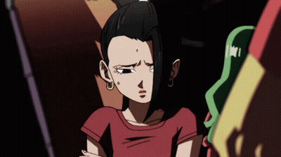 Cartoon Character in Red Shirt and Gold Earrings Sad