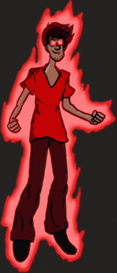 Cartoon Character In Red Shirt And Red Pants GIF
