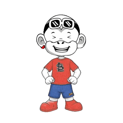 Cartoon Character In Red Shirt Saying Zip Sticker