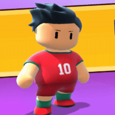 Cartoon Character In Red Shirt With Number 10 GIF