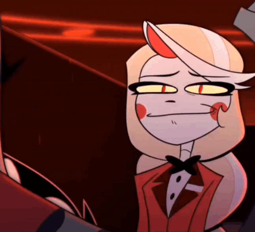 Cartoon Character In Red Suit Making Funny Face GIF